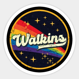 Watkins // Rainbow In Space Vintage Grunge-Style Sticker